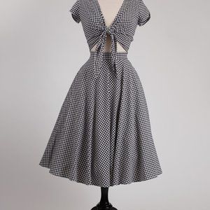 BRAND NEW Tatyana Gingham Tie Wrap Crop Top